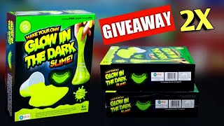 How to Make Glow in the dark Slime Unbox Testing amp Giveaway [upl. by Wera799]