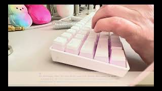 Royal Kludge RK68 sound test  epomaker ktt baby series pink switches  monkeytype [upl. by Yruy245]