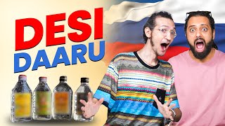 Russian Tries Indian Alcohol  Ok Tested [upl. by Enelehcim17]