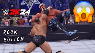 The Rock vs Hulk Hogan  No Hold Barred at Wrestlemania  WWE 2K24 PC 4K [upl. by Manara]