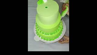 three tier cake decoration [upl. by Ciredec]