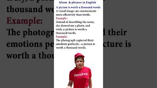 Idiom amp phrases in English24A picture is worth a thousand words [upl. by Sapphire412]