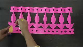 Diwali decoration ideas  How to make Paper thoran  3 paper Thoranam ideas  Door hanging thoran [upl. by Ron270]