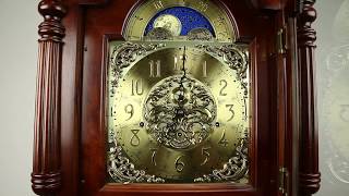 Traditional Tall Case Cherry amp Mahogany Grandfather Clock Ridgeway [upl. by Shiri]