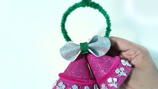 DIY  How To Make Chenille Wire Amd Foam Sheet Christmas Ornament [upl. by Goldin]