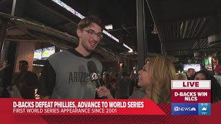 More than 400 fans celebrate Diamondbacks win at Phoenix watch party [upl. by Linad201]