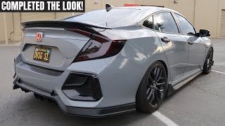 INSTALLING TYPER STYLE REAR LIP ON THE 10TH GEN SI [upl. by Aprilette788]