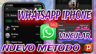 WHATSAPP IPHONE NUEVO MÉTODO DE VINCULAR ✅️✅️  AGOSTO [upl. by Jeggar588]