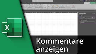 Excel Kommentare anzeigen  Excel Kommentare einblenden ✅ Tutorial [upl. by Mar921]