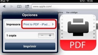 Print to PDF Impresora virtual iPad  iPhone [upl. by Gaither]