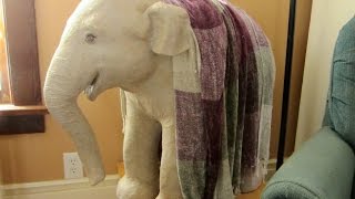 Paper Mache Baby Elephant Sculpture  How to Make It [upl. by Mackenie]