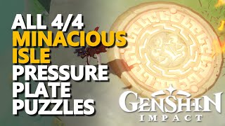 All Minacious Isle Pressure Plate Puzzles Genshin Impact [upl. by Rubie]