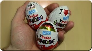 Kinder Überraschung 3 Üeier Unboxing WM 2014 Brasilien [upl. by Liuqa]