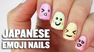 Cute Japanese Emoji Nails [upl. by Erie523]