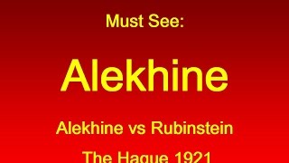 Alekhine vs Rubinstein  The Hague 1921 [upl. by Enalb]