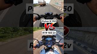 Pulsar N 150 vs Apache RTR 160 2v 🔥 Gear Challenge shorts n150 [upl. by Ludvig]