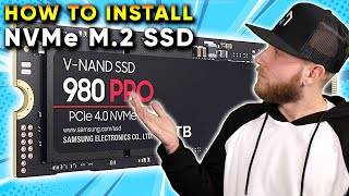 How To Install an M2 SSD Installation Tutorial with Samsung 980 Pro M2 SSD Drive [upl. by Adiasteb]