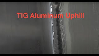 Tig Welding Aluminum Vertical Uphill [upl. by Ahsal]