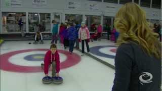 CURLING Throwing Stones  Rocks and Rings Schools Programme [upl. by Acinej79]