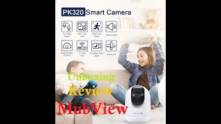 Unboxing and Rewiewing MubView PK 320 indoor Security Camera 2K Pet Camera Phone App WiFi Cameras [upl. by Llebanna]