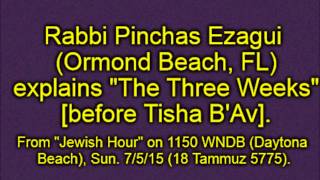 Rabbi Pinchas Ezagui explains quotThe Three Weeksquot before Tisha BAv [upl. by Byron]