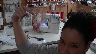 Serger overlock sewing machine How to tips Up close for beginners Singer Pro Finish [upl. by Braeunig]