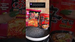 Shin Ramen  Nissin’s Kimchi Noodles 🍜🫠 [upl. by Mani]