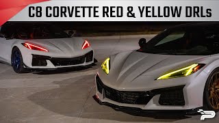 C8 Corvette Red amp Yellow DRLs  Day Time Running Lights [upl. by Abocaj605]