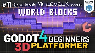 Godot 4 3D Platformer Lesson 11 Building 3D Levels with World Blocks amp GridMap [upl. by Wahs]