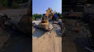 Never Stood A Chance excavator car heavyequipment crushing preciousmetals shortvideo [upl. by Ydnirb]