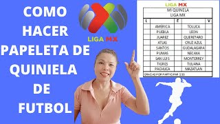 como hacer una papeleta para quiniela de futbol deportiva en Excel [upl. by Falkner]