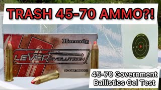 4570 Hornady LeverEvolution 325 grain FTX LONG RANGE LEVER ACTION AMMO Review amp Ballistics Gel Test [upl. by Alyat]