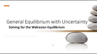 General Equilibrium with Uncertainty [upl. by Anayaran]