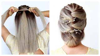 DIY EASY UPDO 😱 Wedding Prom Updo Hair Tutorial by Another Braid [upl. by Naek]