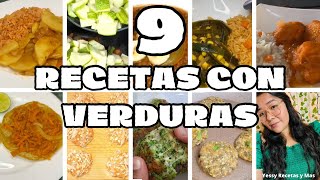 ✅9 RECETAS CON VEDURAS SIN CARNES ROJAS MENU ECONÓMICO COMPILACIÓN fyp like viral recipe ​⁠ [upl. by Ittak337]