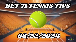 Tennis Picks and Predictions 82224 [upl. by Nirrac]