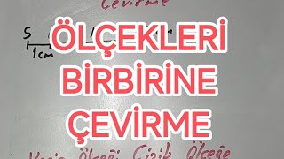 ÖLÇEKLERİ BİRBİRİNE ÇEVİRME ÇİZİK ÖLÇEĞİ KESİR ÖLÇEĞE KESİR ÖLÇEĞİ ÇİZİK ÖLÇEĞE ÇEVİRME [upl. by Irena]