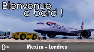 Prepar3D v4 Mexico MMMX  Londres EGLL  British Airways 7879 Dreamliner   QualityWings 12 [upl. by Litch]