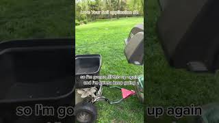 Application 2 of Love Your Soil after core aerating the yard [upl. by Goldin]