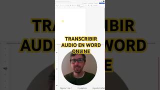 Transcribir audio en Word Online word transcribir audioatexto [upl. by Adikam186]