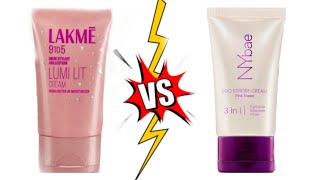 Lakme Lumi Lit Cream vs NY Bae Strobe Cream  Which one is the BEST [upl. by Ahsial988]