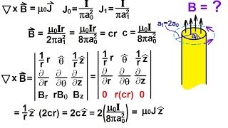 Physics 46 Maxwells Equations 25 of 30 Differential Form of Amperes Law 6 Example [upl. by Enyala]