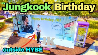 BTS Jungkook Birthday Project 2024 Around HYBE Building on JK Birthday Weekend [upl. by Selda152]