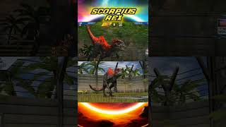 SCORPIUS REX Todas Las Animaciones JURASSIC WORLD THE GAME [upl. by Htial673]