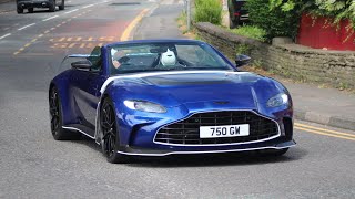 Supercars in Alderley Edge 2024 GT12 675LT V12 Vantage Roadster GT3 RS Pista Huracan x2… [upl. by Attolrahc]