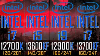 INTEL i7 12700K vs INTEL i5 13600KF vs INTEL i9 12900K vs INTEL i7 13700KF [upl. by Ori]