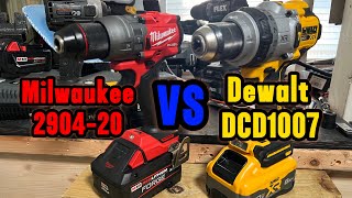 Milwaukee vs DeWalt Which Drill Reigns Supreme 290420 vs DCD1007 Showdown [upl. by Eckel427]