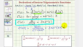 Ex Find a Derivative of a Product Involving Arcsine [upl. by Trescha845]