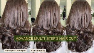 How to advanced multi step hair cutstep with layertutorialstep by stepeasy way step cutting [upl. by Adnov]