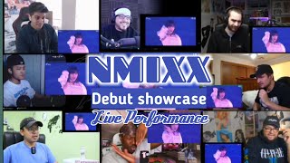 NMIXX quotTANKquot Debut Showcase Live Performance  Reaction Mashup [upl. by Elleinnod]